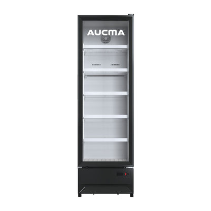 Refrigerador Vitrina Aucma 13 Pies Cúbicos Puerta de Vidrio Azul ACMUS360S5E