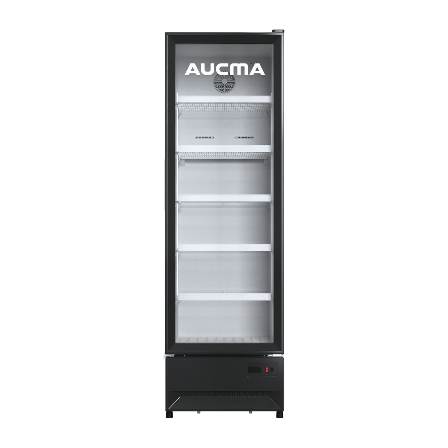 Refrigerador Vitrina Aucma 16 Pies Cúbicos Puerta de Vidrio Azul ACMUS450S5E
