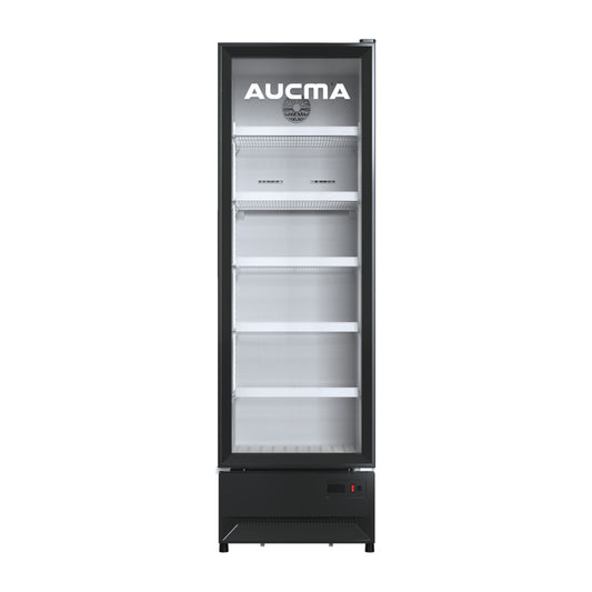 Refrigerador Vitrina Aucma 16 Pies Cúbicos Puerta de Vidrio Azul ACMUS450S5E