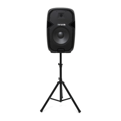 Bafle 15 Pulgadas Aiwa 1000W con Micrófono y Tripié AWSP15TWL