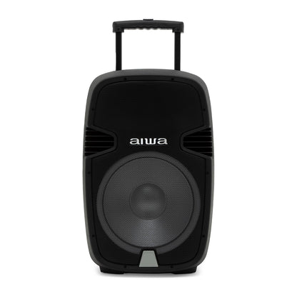 Bafle 15 Pulgadas Aiwa 1000W con Micrófono y Tripié AWSP15TW