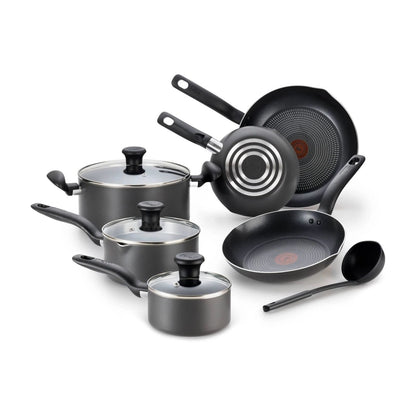 Batería de Cocina T-fal Initiatives 10 Piezas Negra B208SA64