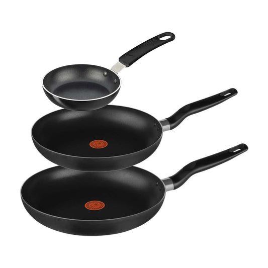 Juego de Sartenes T-fal 3 Piezas 12, 20 y 24 Centímetros Negro B2460084M23