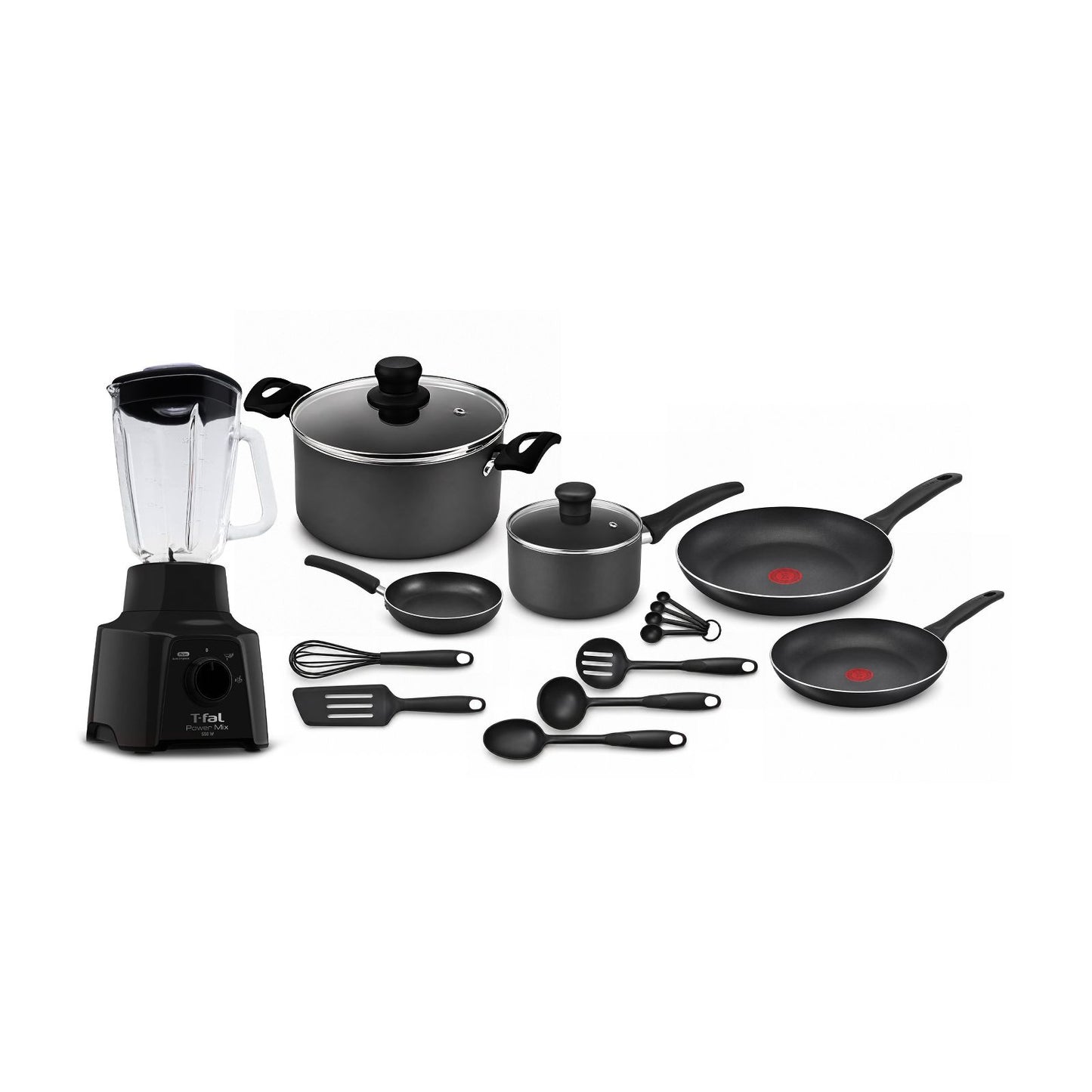 Batería de Cocina T-fal Easy Care 17 Piezas Negra B4690284M