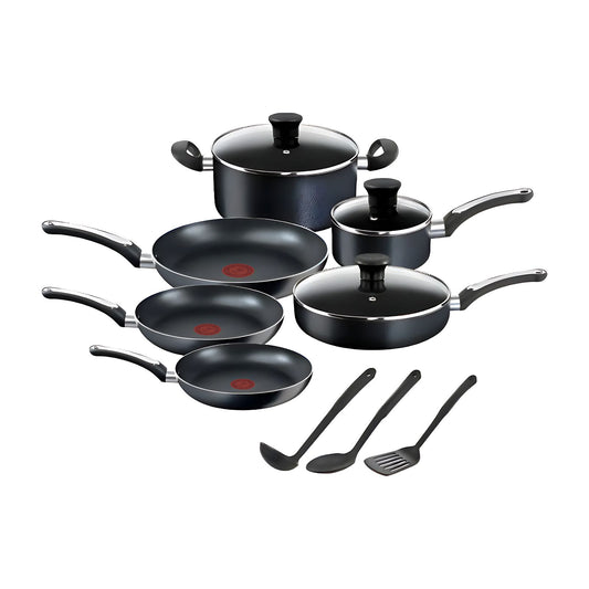 Batería de Cocina T-fal Character 12 Piezas Negra B473SC84