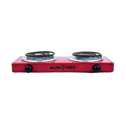 Parrilla Eléctrica Alfamex 2 Quemadores Roja B762-5