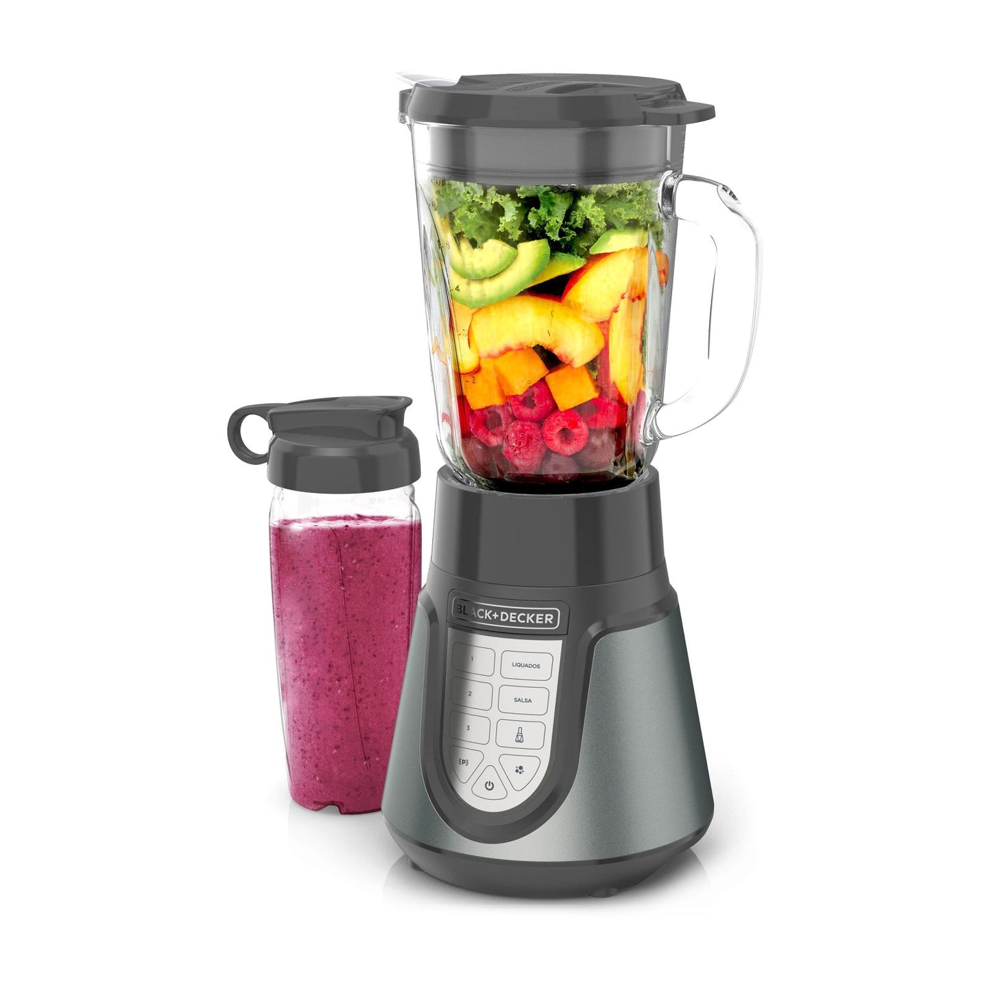 Licuadora Black+Decker Vaso de Vidrio 1.5 Litros Negra BL1516-2MDLA