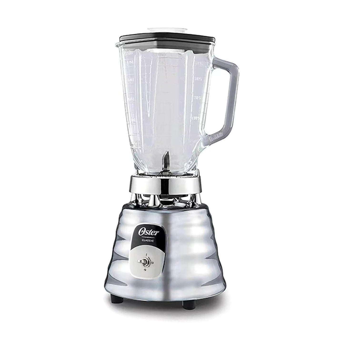 Licuadora Clásica Oster Vaso de Vidrio 1.25 Litros Gris con Accesorios BLST4125