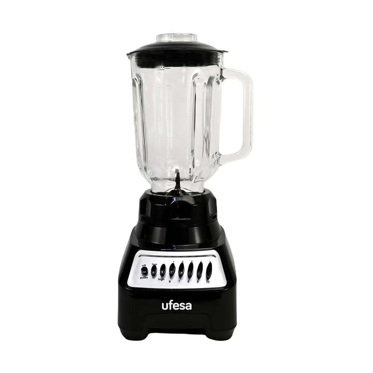 Licuadora Ufesa Vaso de Vidrio 1.5 Litros Negra con Accesorios BS7020-MG5294
