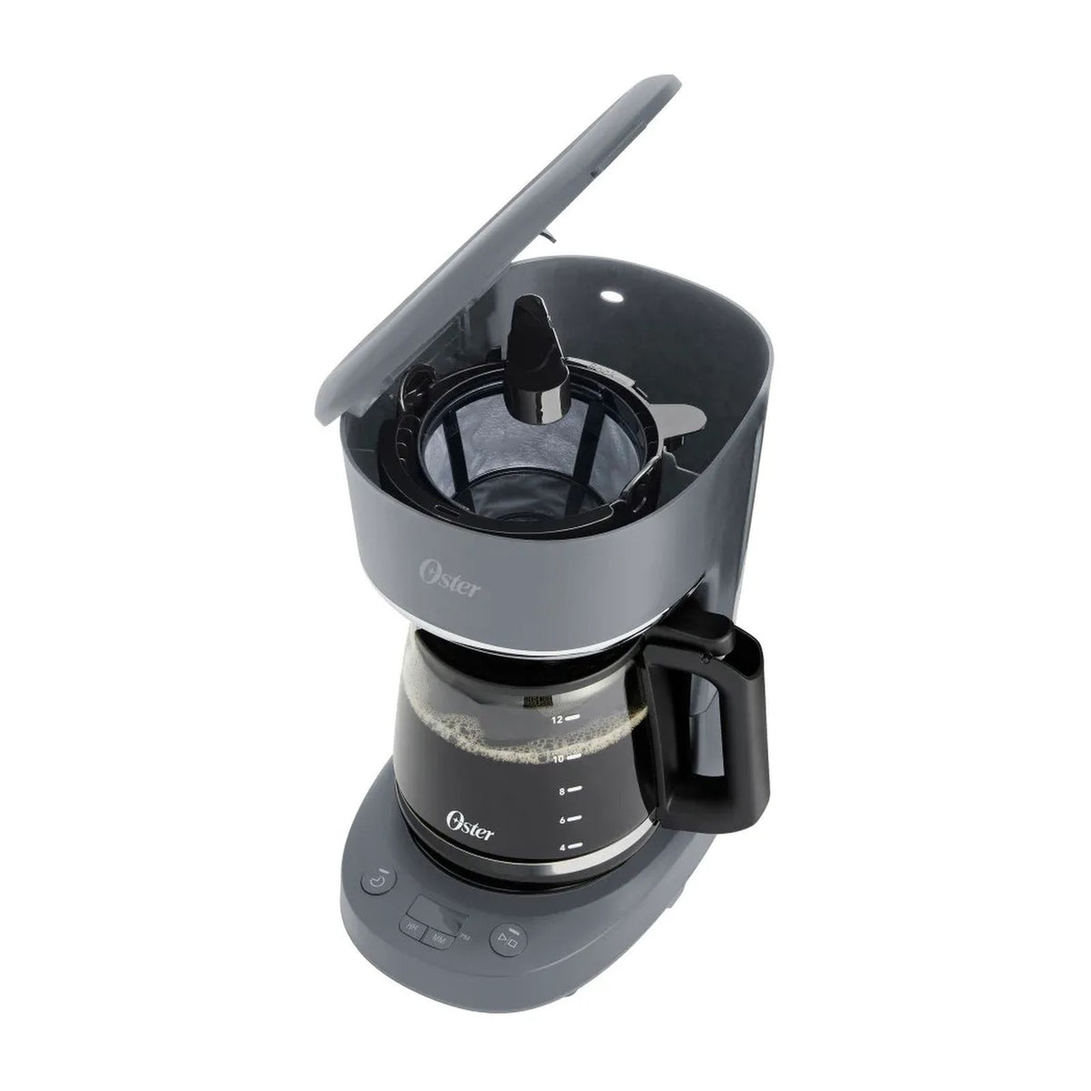 Cafetera Programable Oster 12 Tazas Gris BVSTDCP121M