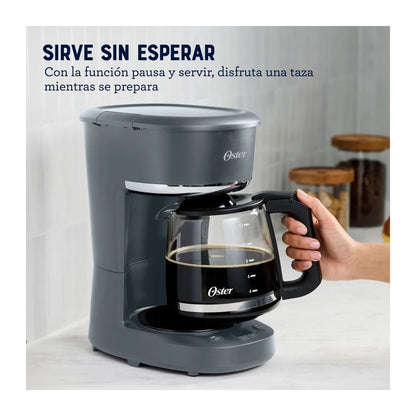 Cafetera Programable Oster 12 Tazas Gris BVSTDCP121M