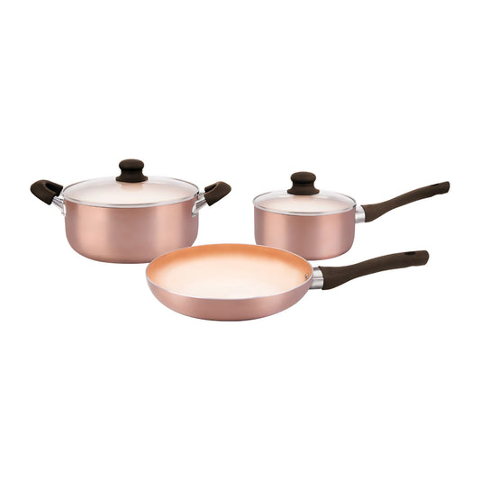 Batería de Cocina Hudson 5 Piezas Antiadherente Cerámico ACD01C