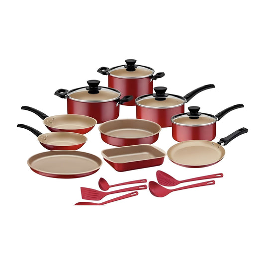 Batería de Cocina Tramontina 19 Piezas Roja 20297-848