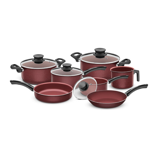 Batería de Cocina Tramontina París 7 Piezas Roja 20599-988