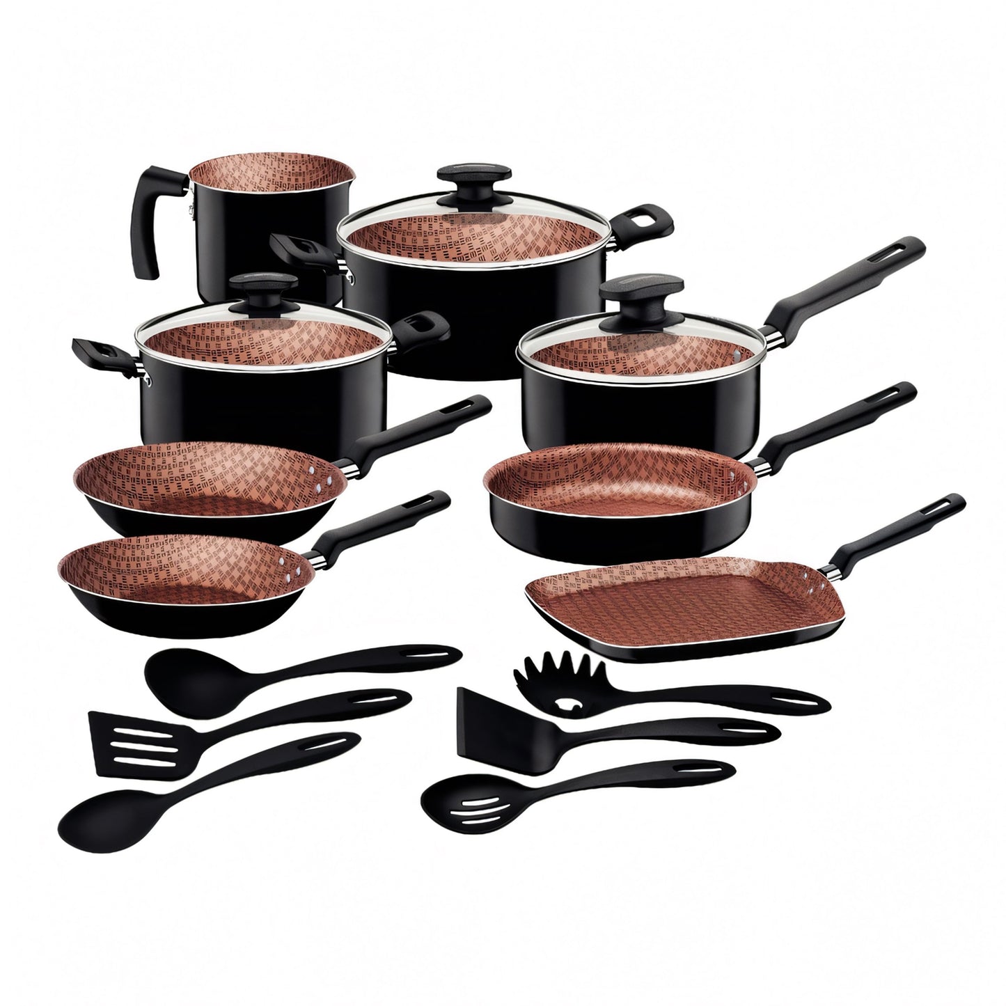 Batería de Cocina Tramontina 17 Piezas Negra 27899-360