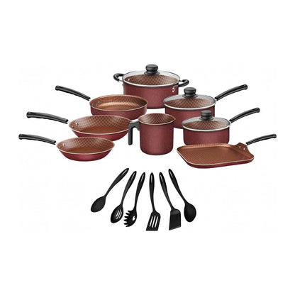 Batería de Cocina Tramontina Fortaleza 17 Piezas Roja 27899-362