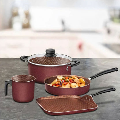 Batería de Cocina Tramontina Fortaleza 17 Piezas Roja 27899-362