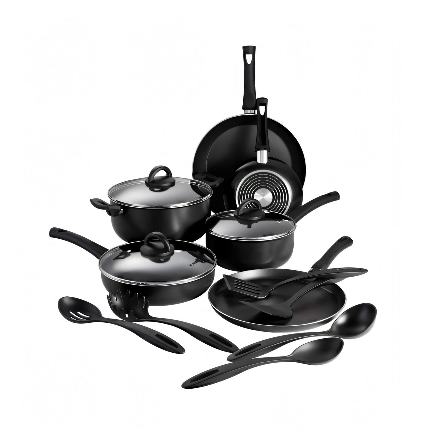 Batería de Cocina Tramontina15 Piezas Negra 32200-644