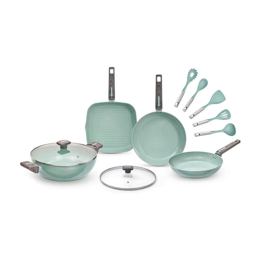 Batería de Cocina Jade Cook Essentials 11 piezas Verde C0605-00