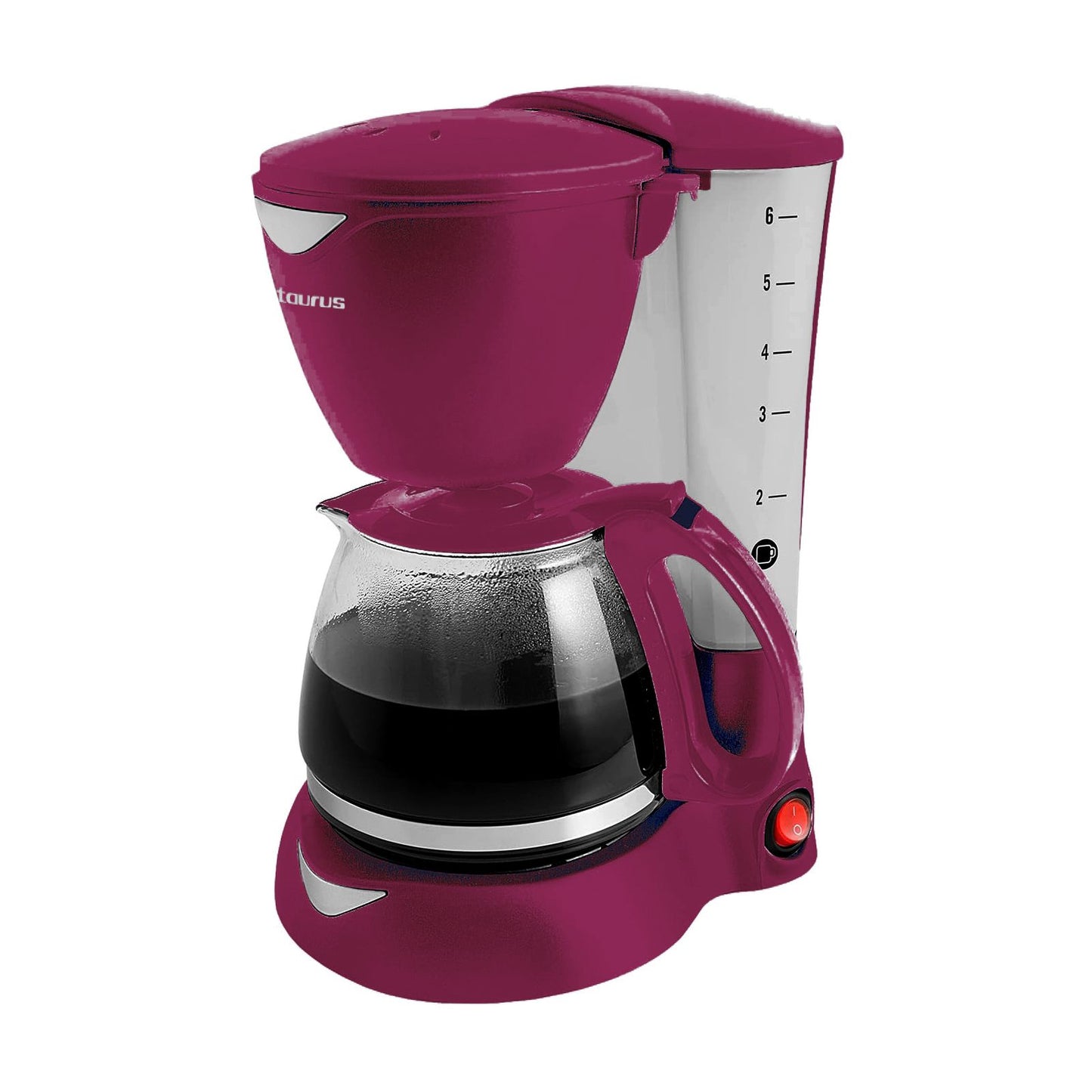 Cafetera Taurus C6T 6 Tazas Guinda