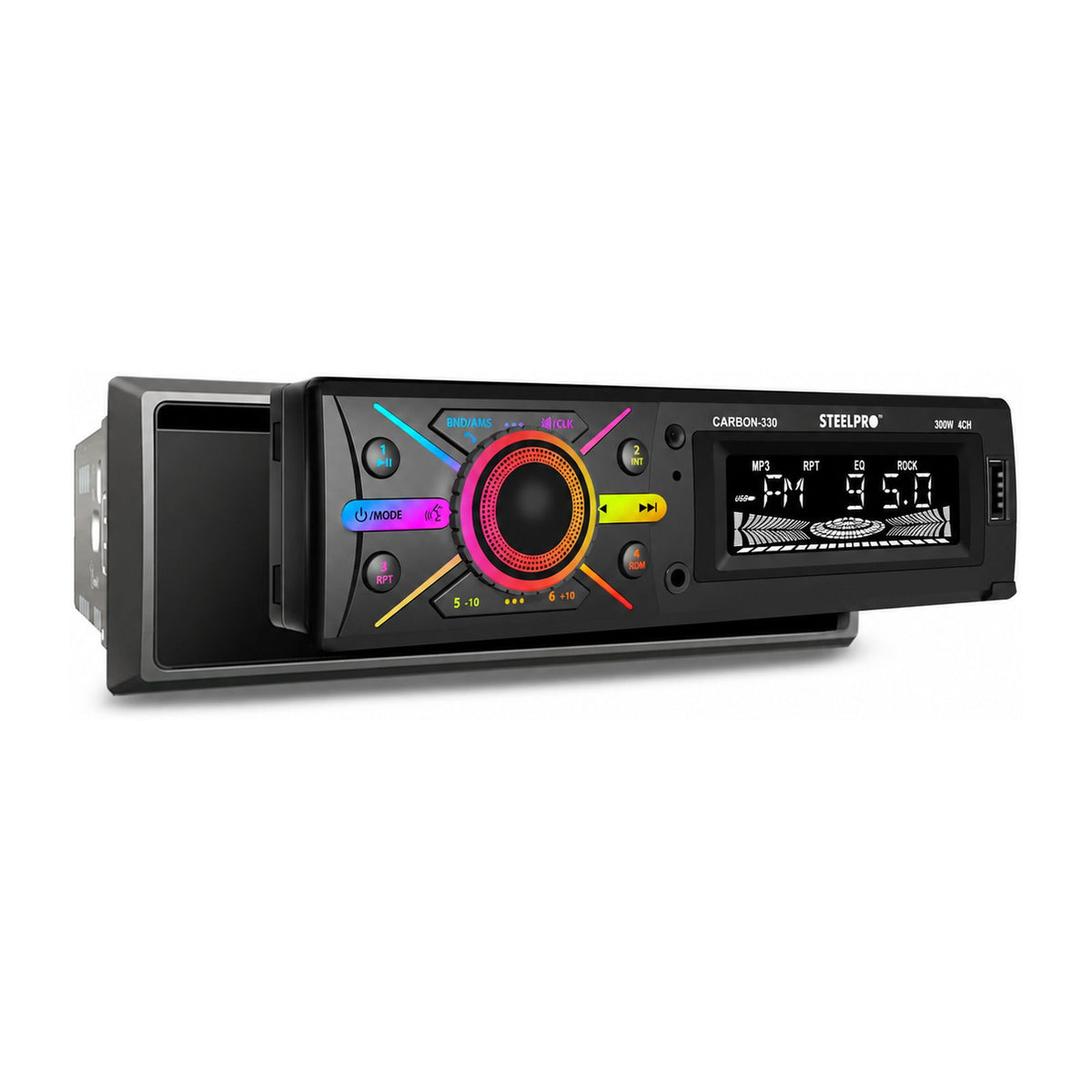 Autoestéreo Steelpro 300W 1 DIN CARBON-330