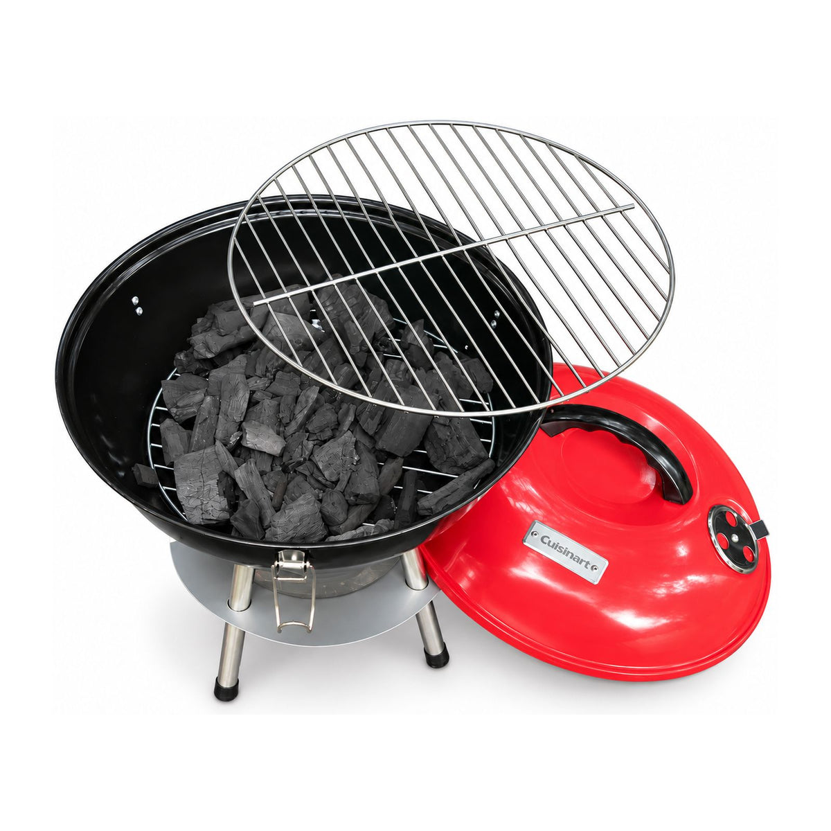 Asador Portátil de Carbón 14 Pulgadas Rojo CCG-190RBES