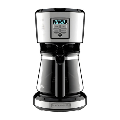 Cafetera Programable Black+Decker 12 Tazas Negra CM1231S-LA