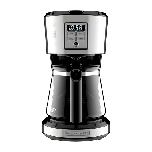 Cafetera Programable Black+Decker 12 Tazas Negra CM1231S-LA