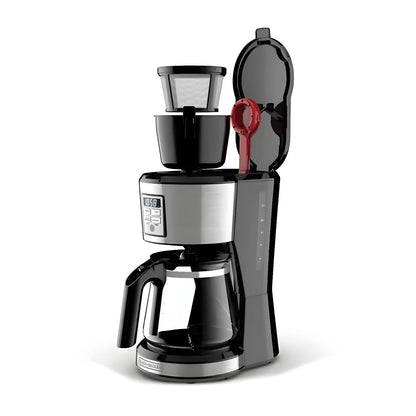 Cafetera Programable Black+Decker 12 Tazas Negra CM1231S-LA
