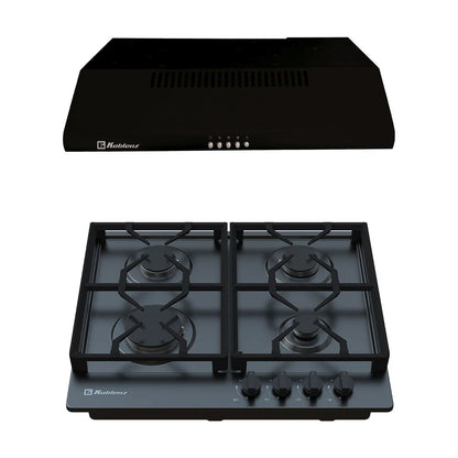 Combo Campana de Cocina + Parrilla Empotrable Koblenz 60cm Negra CMK60N-PK607C