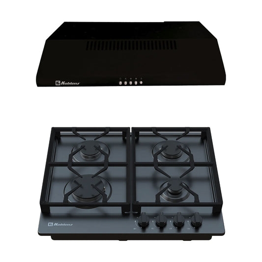 Combo Campana de Cocina + Parrilla Empotrable Koblenz 60cm Negra CMK60N-PK607C