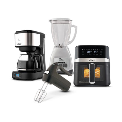 Combo Aniversario Oster Licuadora + Cafetera + Freidora de Aire + Batidora