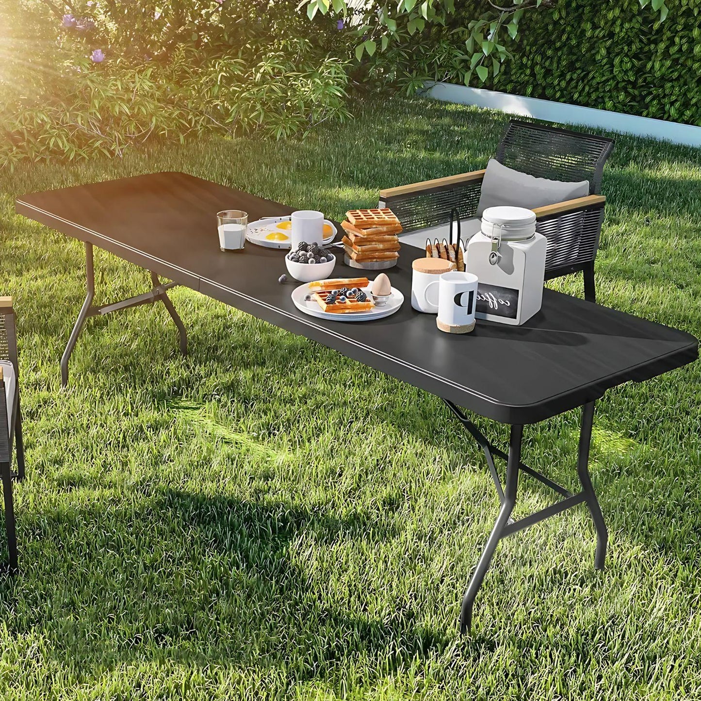 Mesa de Plástico Plegable Shtark Negra CUON4726