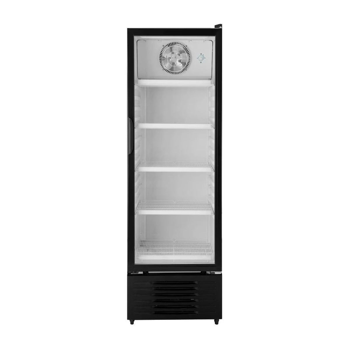 Refrigerador Vitrina 9 Pies Cúbicos Hisense Puerta de Vidrio Negro CVC494N3ABX