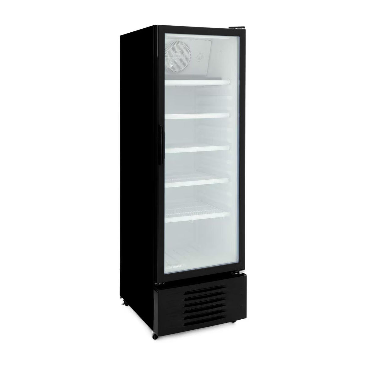 Refrigerador Vitrina 9 Pies Cúbicos Hisense Puerta de Vidrio Negro CVC494N3ABX