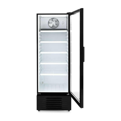 Refrigerador Vitrina 9 Pies Cúbicos Hisense Puerta de Vidrio Negro CVC494N3ABX