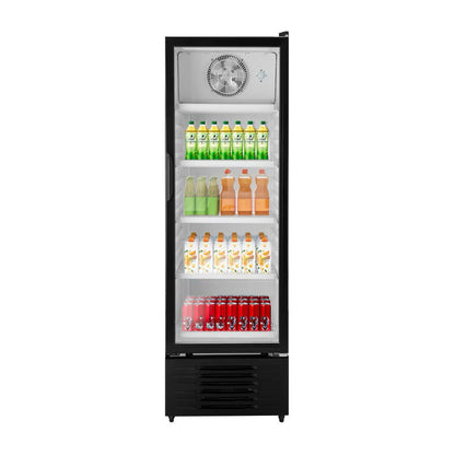 Refrigerador Vitrina 9 Pies Cúbicos Hisense Puerta de Vidrio Negro CVC494N3ABX