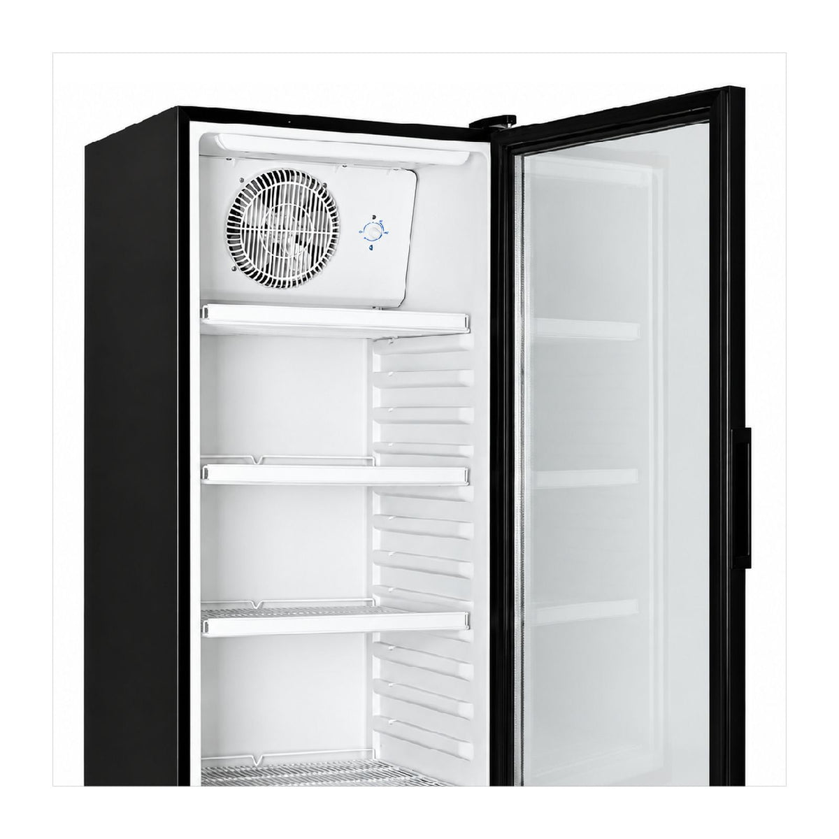 Refrigerador Vitrina 9 Pies Cúbicos Hisense Puerta de Vidrio Negro CVC494N3ABX