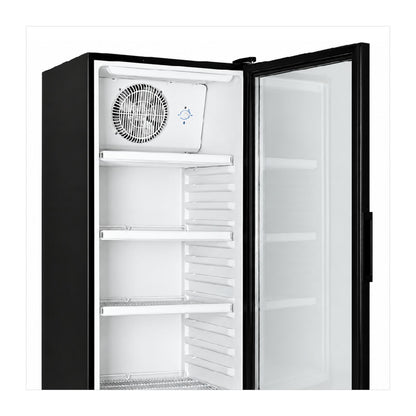 Refrigerador Vitrina 9 Pies Cúbicos Hisense Puerta de Vidrio Negro CVC494N3ABX