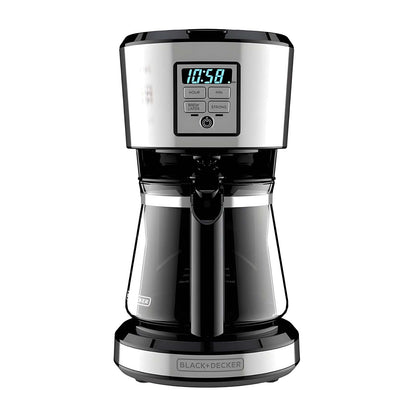Cafetera Programable Black+Decker 12 Tazas CM1231S-LA-NE