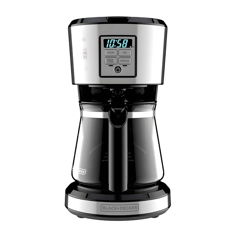Cafetera Programable Black+Decker 12 Tazas CM1231S-LA-NE