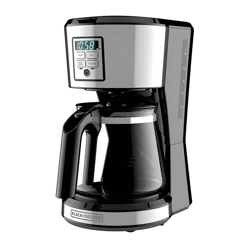 Cafetera Programable Black+Decker 12 Tazas CM1231S-LA-NE