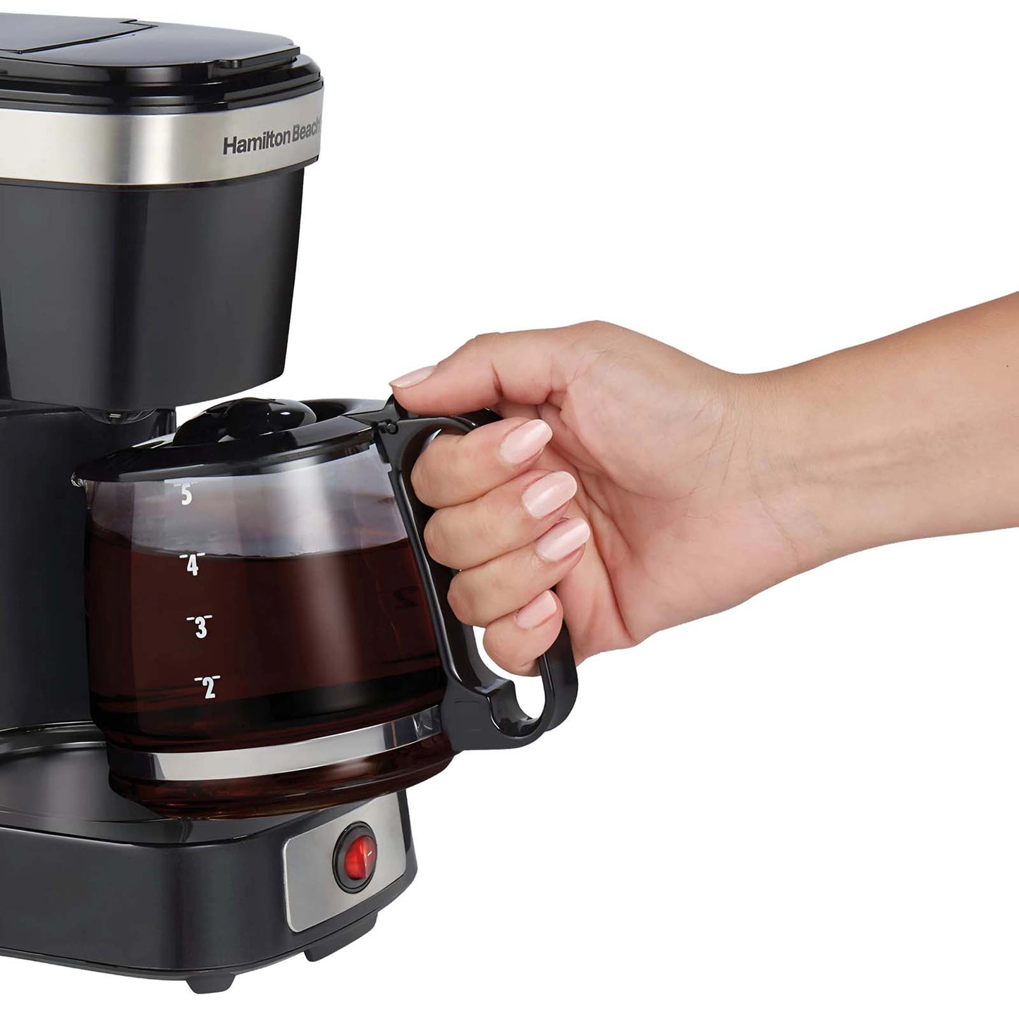 Cafetera Compacta Hamilton Beach para 5 Tazas FrontFill 46110