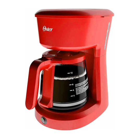 Cafetera Oster 12 Tazas Filtro Permanente  Roja BVSTDCS-12R