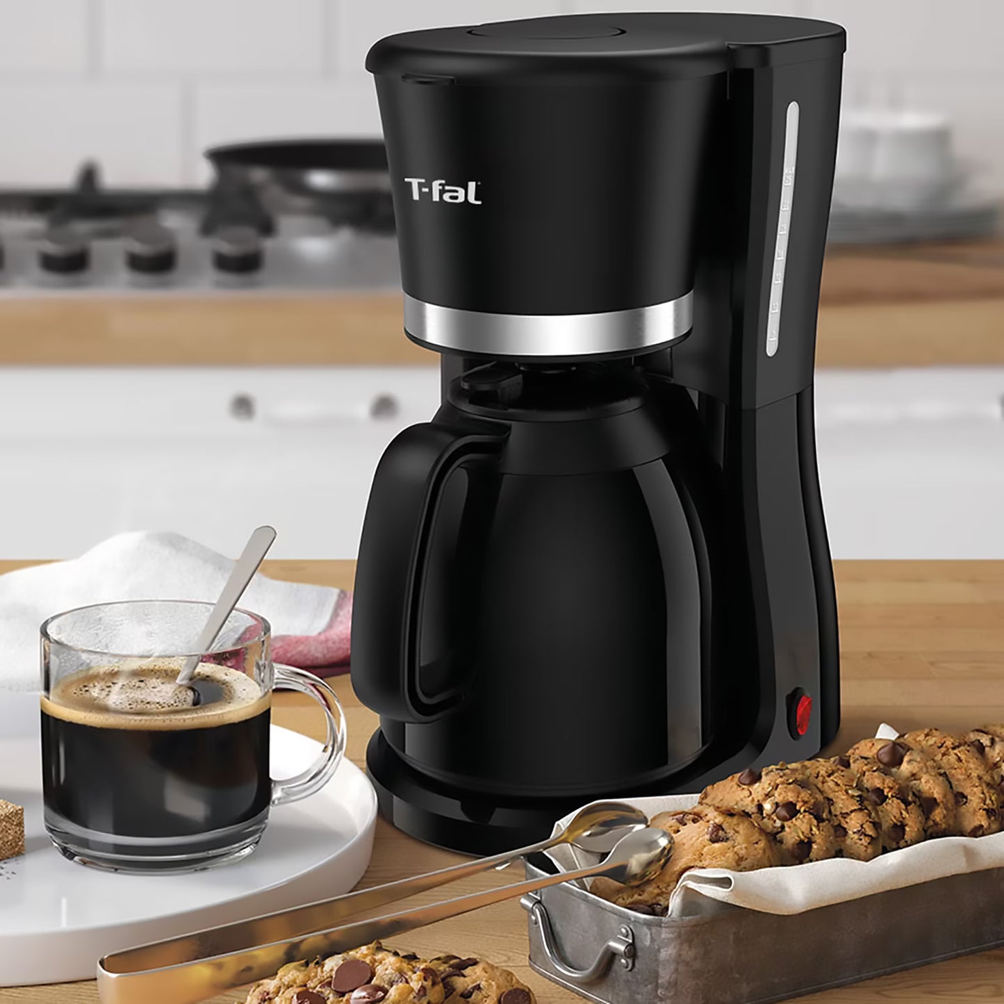 Cafetera T-fal Filtro Permanente 1 Litro Negra CM133852