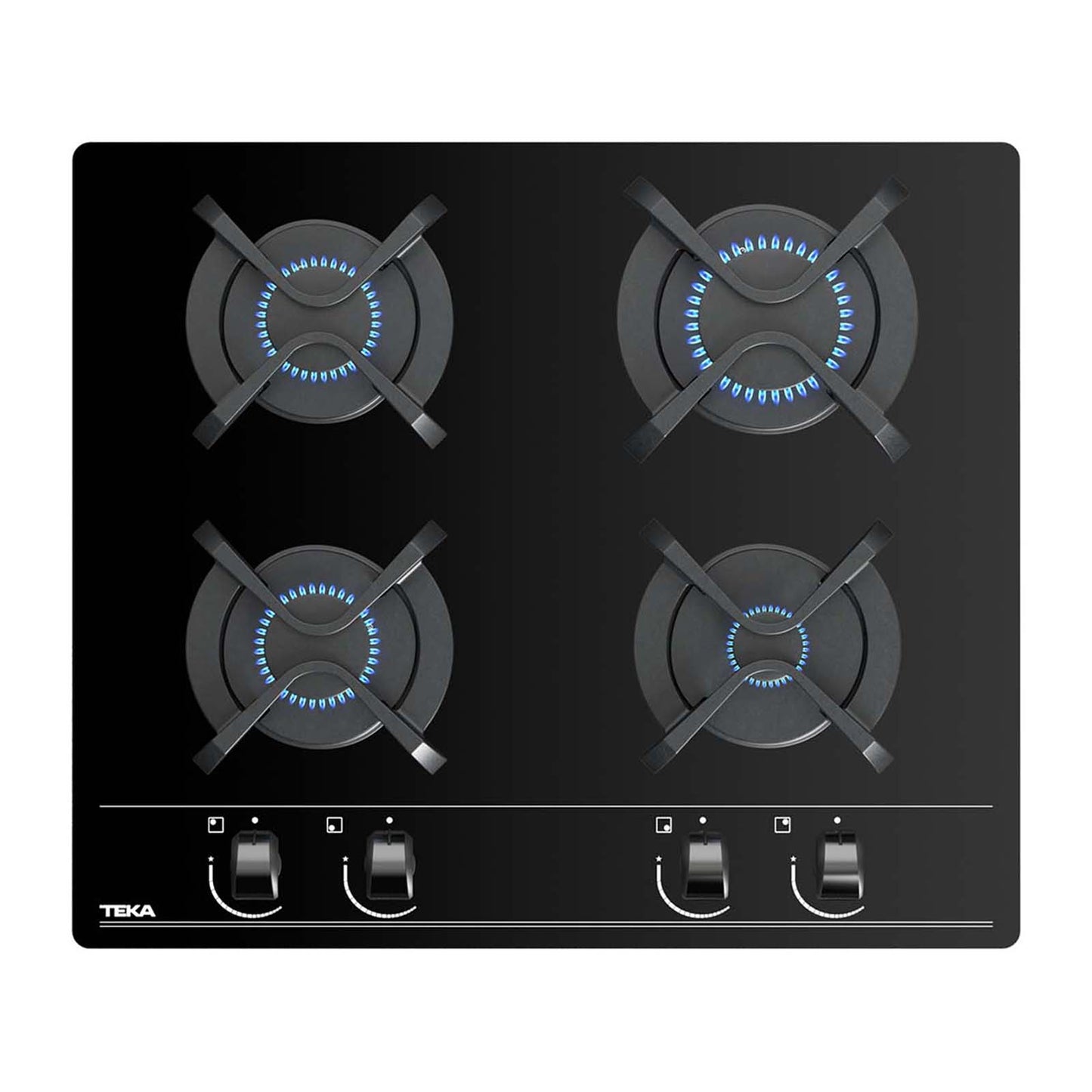 Combo Parrilla de Gas Empotrable + Campana Teka DUETTO CRYSTAL-60
