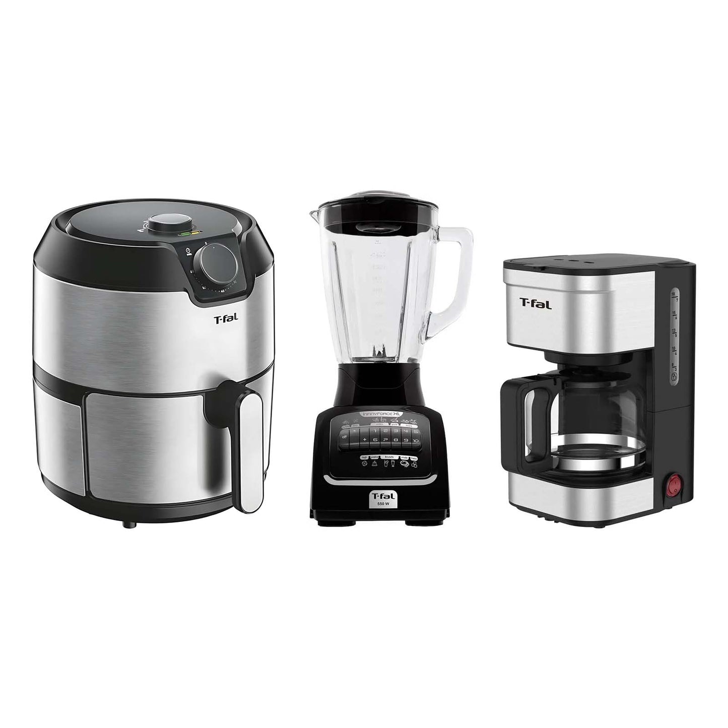 Combo Tfal Cocina Ideal Freidora Cafetera y Licuadora EY13CM2LN8