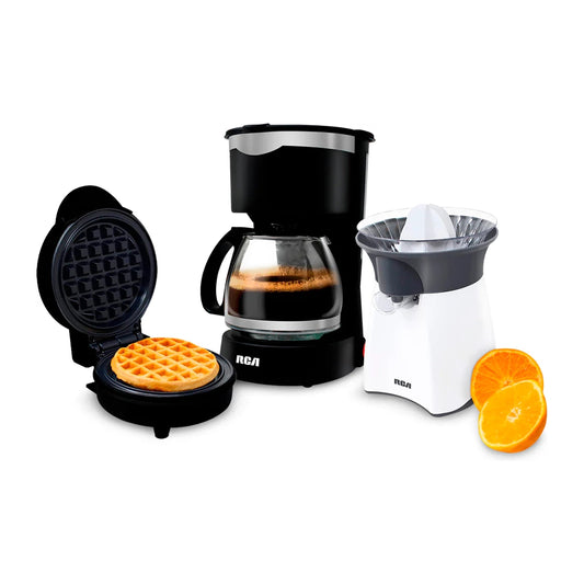 Combo Continental RCA Waflera + Cafetera + Exprimidor RC-CT