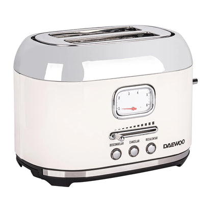 Tostador de Pan Daewoo Retro Breakfast 2 Rebanadas Blanco DST-6584
