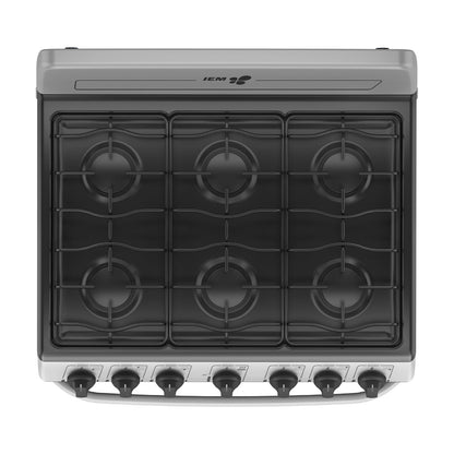 Estufa de Piso Mabe 30 Pulgadas 6 Quemadores Gris EI3020BAPS1